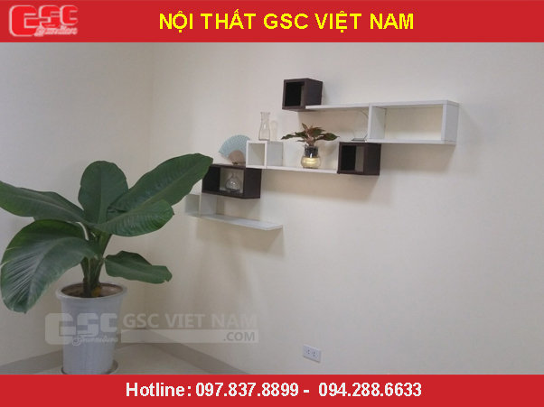 Kệ trang trí treo tường trong dự án nội thất văn phòng Bộ Y tế Việt Nam