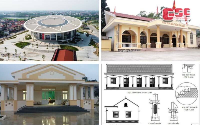 Kinh nghiệm thiết kế nhà văn hoá thôn, xã có bản vẽ thực tế