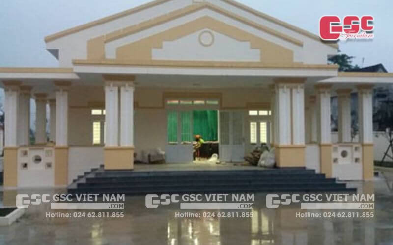 Kinh nghiệm thiết kế nhà văn hoá thôn, xã có bản vẽ thực tế 5 Nhà văn hóa xã Sơn Tân