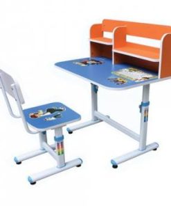 Bộ bàn ghế học liền giá sách BHS29C-3