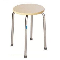 Ghế đôn GD01, chân mạ, đệm gỗ