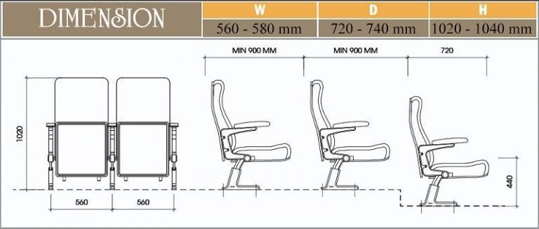 Ghế hội trường EVO8606
