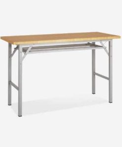 Bàn gấp chân sắt 1m2x0.5m BOV-1205B, Vân Gỗ