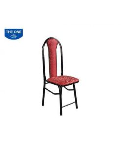 Ghế khung thép G0398, đệm vải, chân mạ