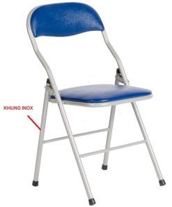 Ghế gấp khung thép G11, khung Inox