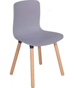 Ghế nhựa cafe G43, chân gỗ sơn