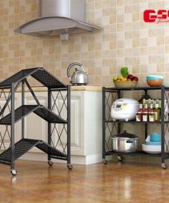 KỆ THÉP ĐỂ ĐỒ ĐA NĂNG 3 TẦNG CÓ BÁNH XE