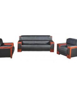 Ghế sofa văn phòng SF23, Da đen