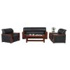 Ghế sofa văn phòng SF11, Da Đen