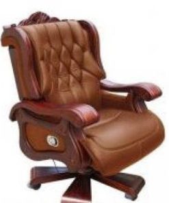 Ghế gỗ giám đốc hạng VIP TQ22, Da Nâu