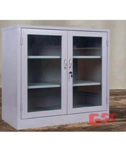 Tủ sắt văn phòng 2 cánh kính TSG-K2T