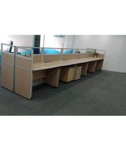 Vách ngăn gỗ kính VGK01