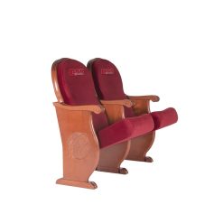 Ghế hội trường Bretón khung chân bằng gỗ