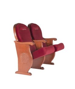 Ghế hội trường Bretón khung chân bằng gỗ