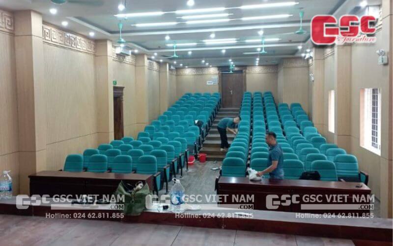Dự án ghế hội trường tại huyện Gia Lâm Hà Nội 7 Quá trình thi công hội trường Gia Lâm, Hà Nội