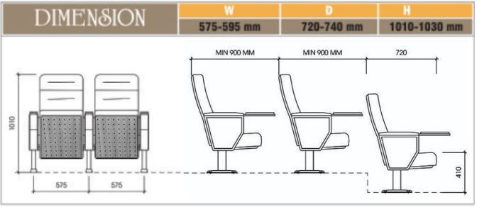 Ghế hội trường EVO7607BTA 5 Ghế hội trường EVO7607BTA