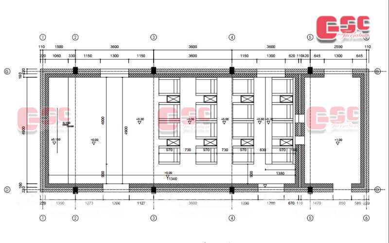 Sơ đồ bản vẽ bên trong công trình