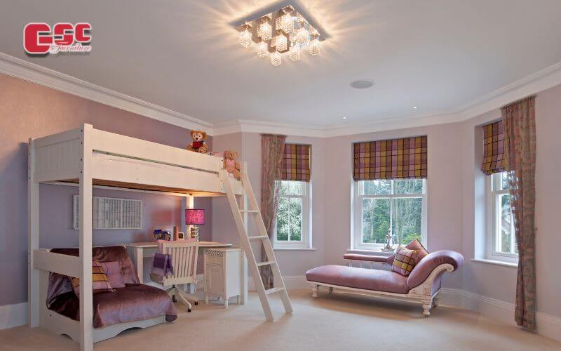 Giường tầng cho bé gái giúp trẻ linh động hơn