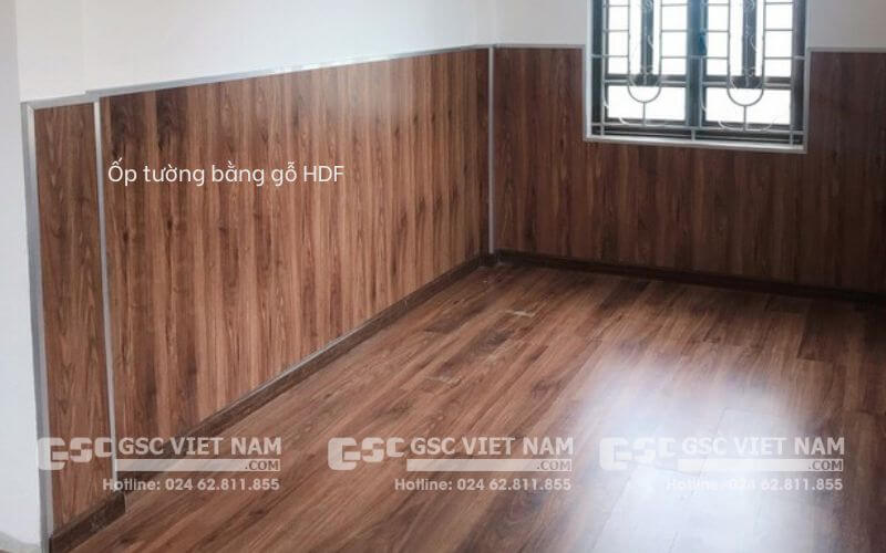 Ốp tường bằng gỗ HDF