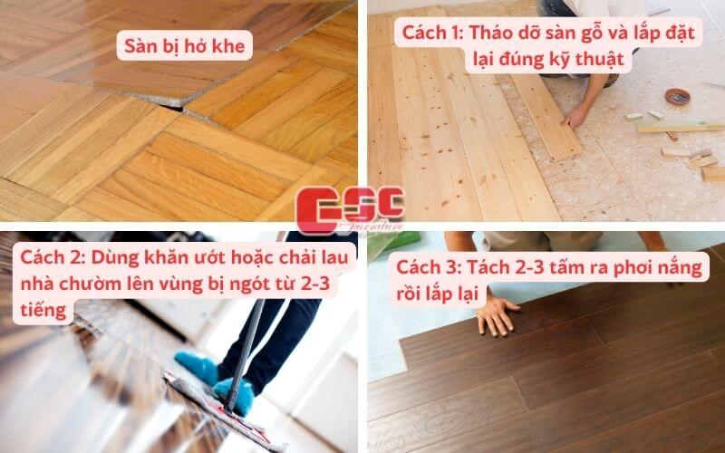 Mẹo xử lý sàn gỗ bị phồng, xước, kêu ọp ẹp, hở khe 10 Các cách xử lý sàn gỗ bị hở khe