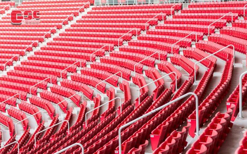 5 Lưu ý khi lựa chọn ghế sân vận động 6 Sân bóng đá thì nên chọn ghế sân vận động có gam màu nóng
