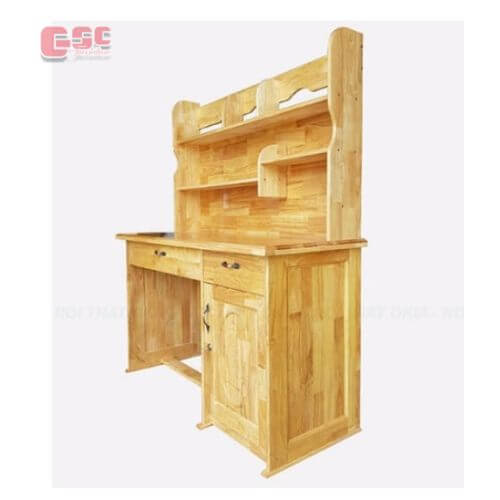 Bàn học sinh gỗ có kệ sách liền bàn BGK36