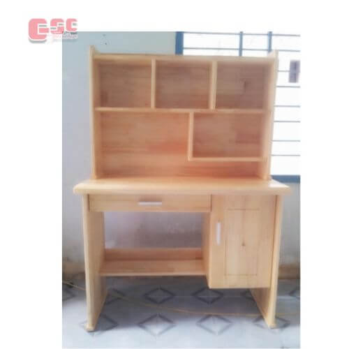 Bàn học sinh gỗ thông liền giá sách BGK31