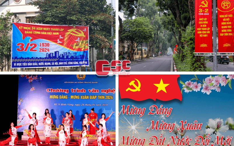 Tổng hợp khẩu hiệu tuyên truyền Mừng Đảng, Mừng Xuân 2024