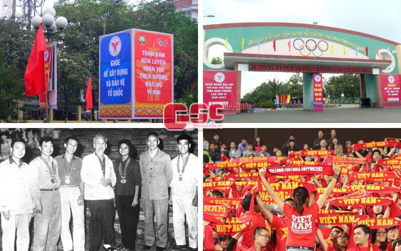 Khẩu hiệu thể thao trang trí sân vận động, nhà thi đấu đa năng