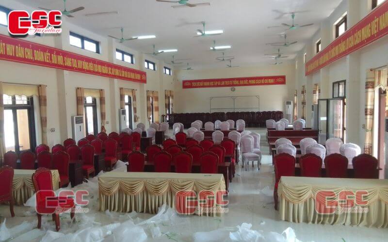 Qúa trình thi công hội trường UBND xã Cẩm Đoài