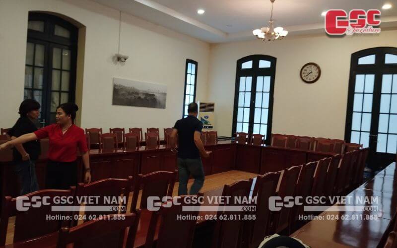 Quá trình thi công phòng họp Cung thiếu nhi Hà Nội