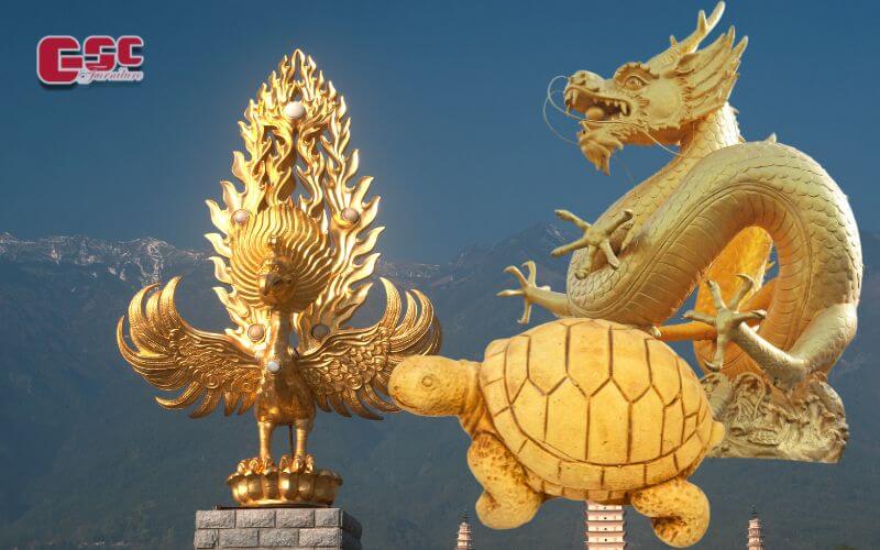 Tượng 5 con vật ngũ linh để bàn làm việc hợp phong thủy