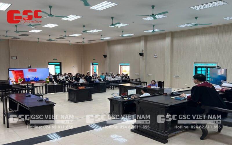 Yêu cầu về kích thước bàn ghế chủ tọa trong phòng xử án 27 Toàn cảnh TAND tỉnh Bắc Ninh