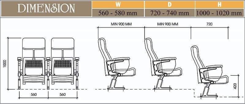 Ghế hội trường EVOSeating EVO4601B
