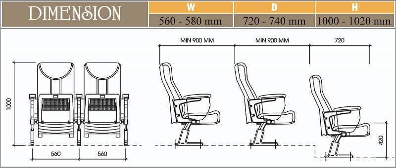 Ghế hội trường EVOSeating EVO4602B