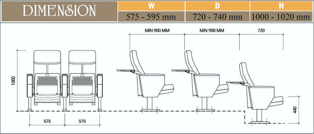 Ghế hội trường EVOSeating EVO6601W