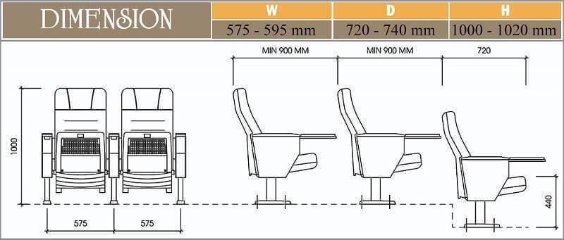 Ghế hội trường EVOSeating EVO6605B