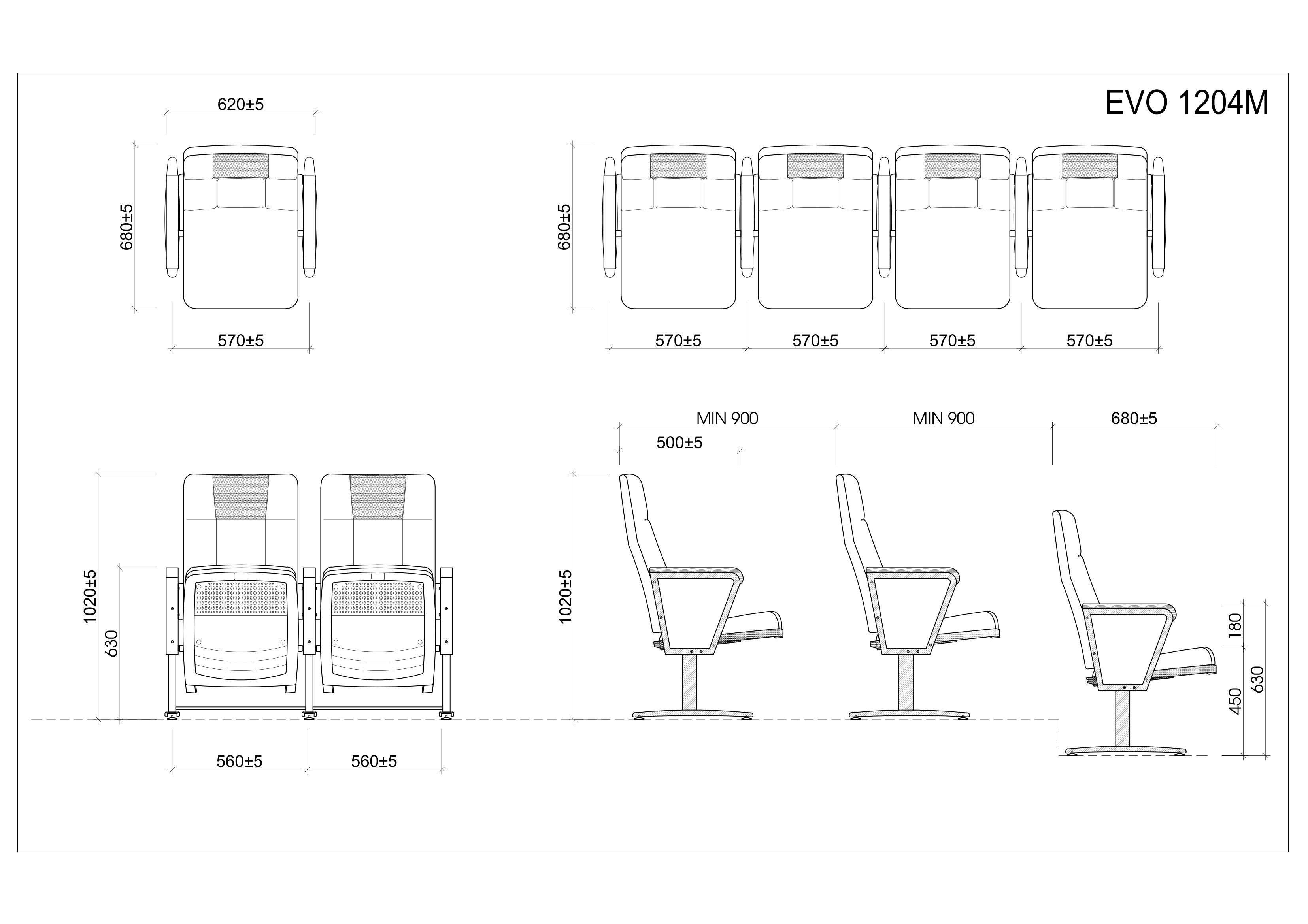 Ghế hội trường EVOSeating EVO1204M