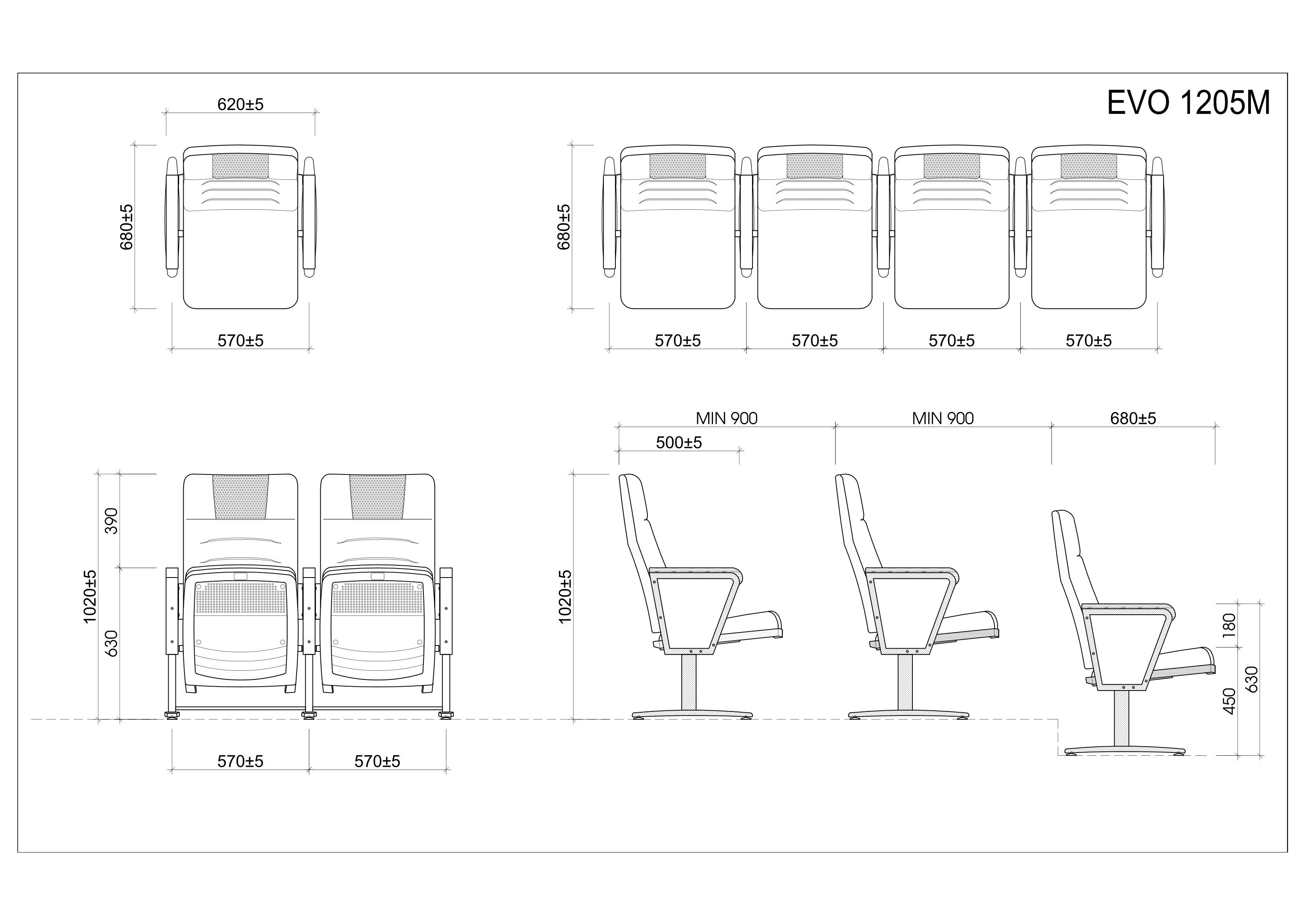 Ghế hội trường EVOSeating EVO1205M