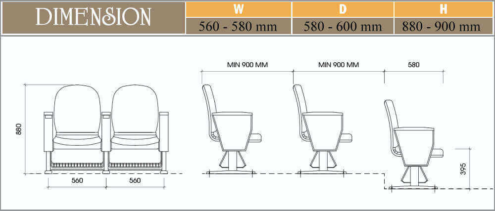 Ghế hội trường EVOSeating EVO3301M