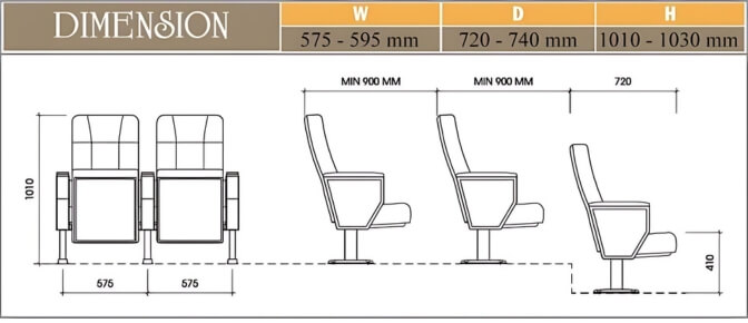 Ghế hội trường EVOSeating EVO7604