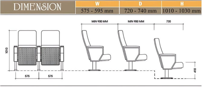 Ghế hội trường EVOSeating EVO7601BTA