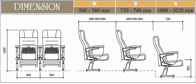 Ghế hội trường EVOSeating EVO4605B