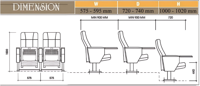 Ghế hội trường EVOSeating EVO6604MB