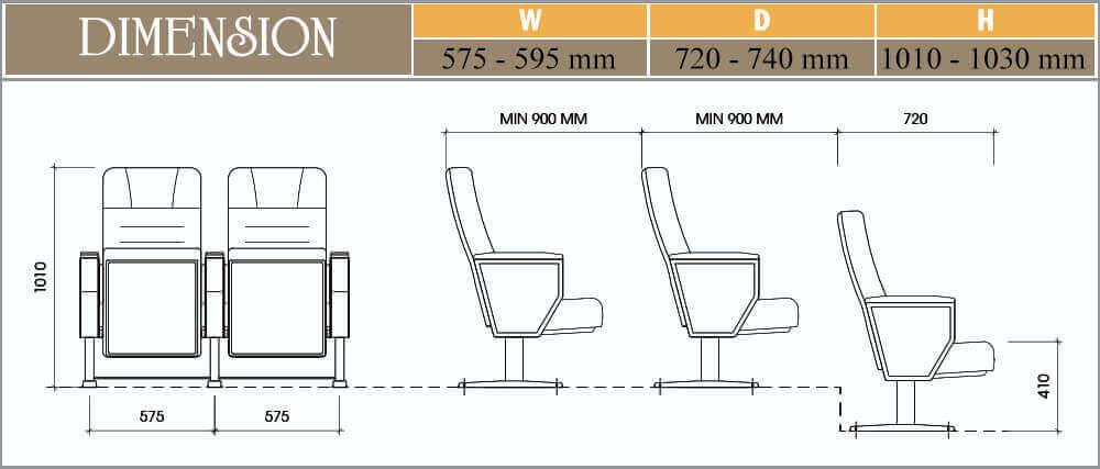 Ghế hội trường EVOSeating EVO7605X