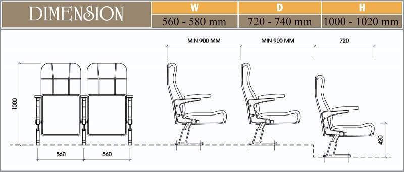 Ghế hội trường EVO8604