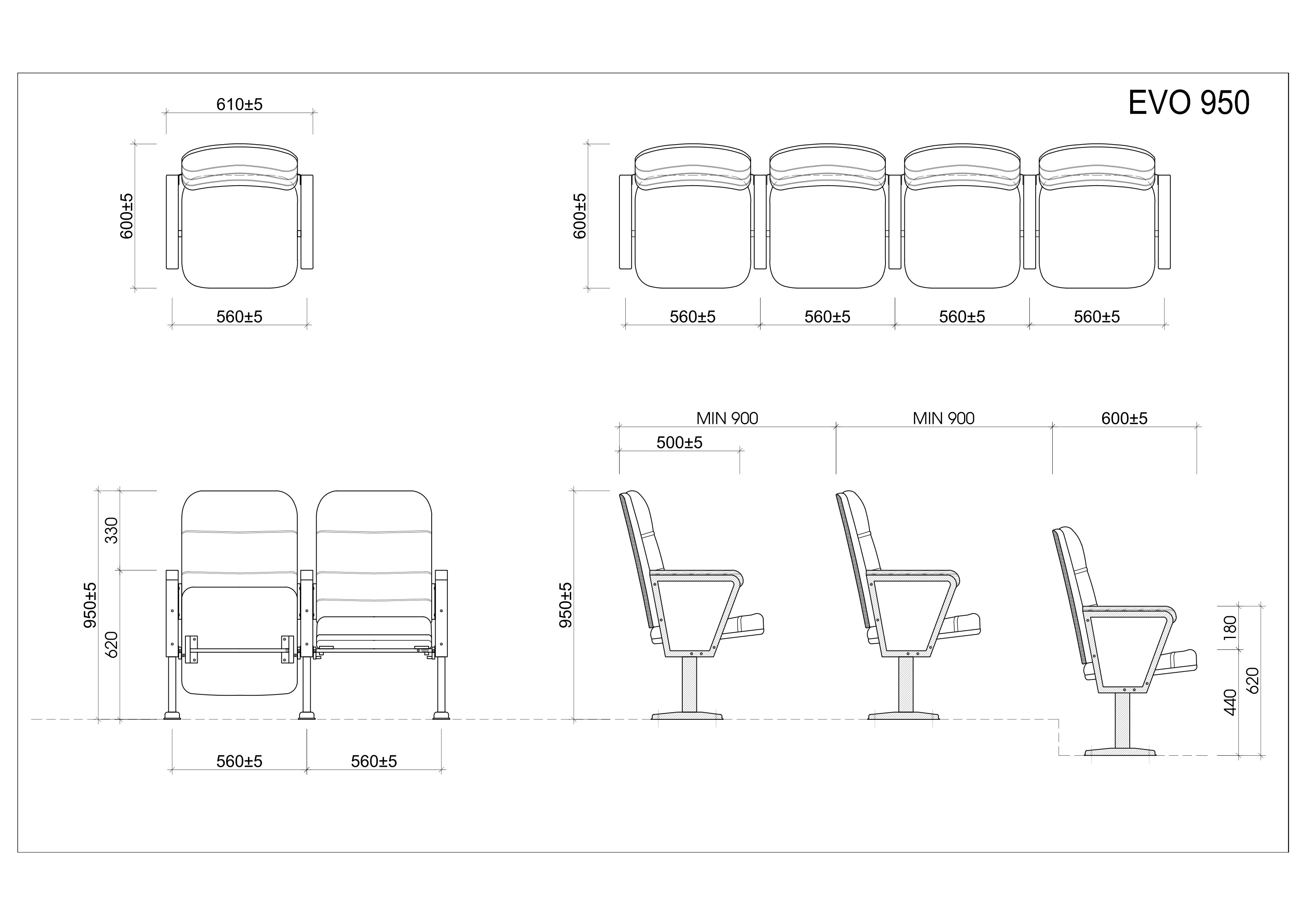 Ghế hội trường EVOSeating EVO1101X