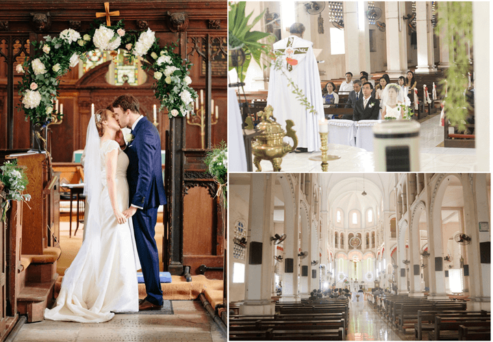 5 ý tưởng trang trí tiệc cưới nhà thờ không thể bỏ qua Màu chủ đạo trong đám cưới nên là màu trắng