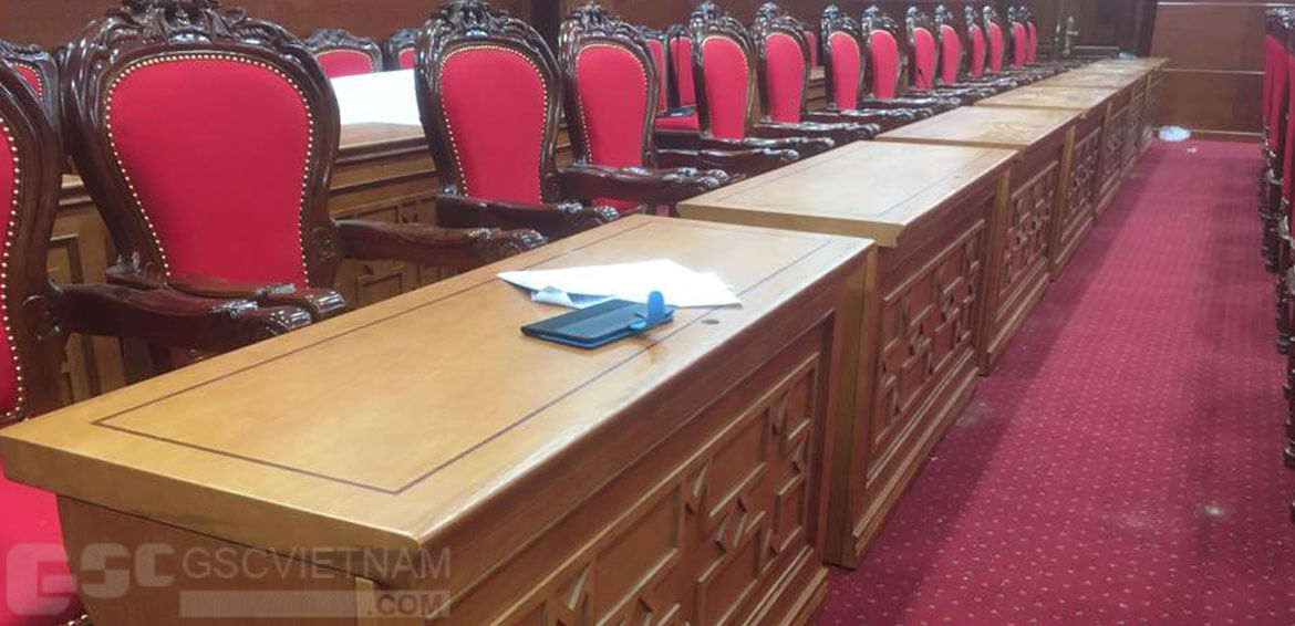 Mê đắm với không gian nội thất phòng khánh tiết UBND Hòa Bình 