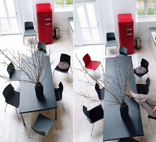 Bàn ăn thông minh kéo dài cho căn bếp thêm tinh tế